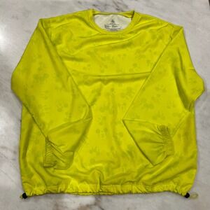 Disney Mickey Mouse Pullover Top Neon Yellow‎ Womens L/G Lightweight